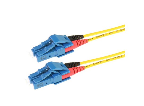 ECS Fiberpatch OS2 9/125 LC-LC  1,0m Fibersnor Halogenfri Duplex 