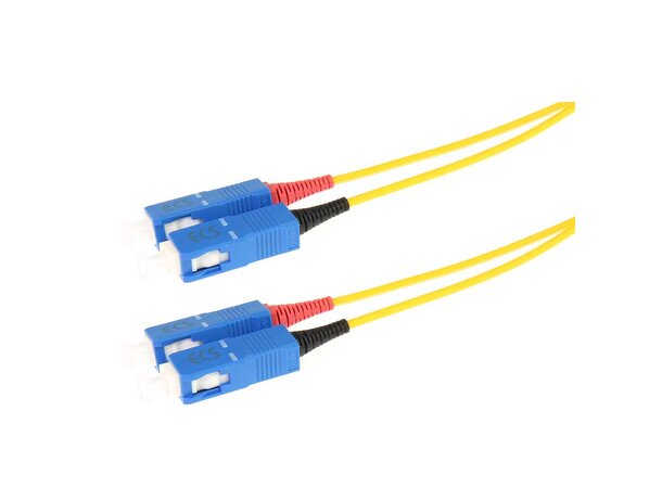 ECS Fiberpatch OS2 9/125 SC-SC  2,0m Fibersnor Halogenfri Duplex 