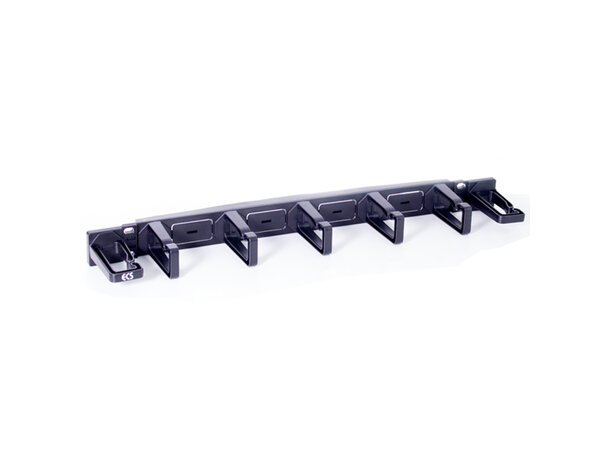 ECS kabelguide19" 1U plast 5 vertikale og 2 horisontale bøyler 