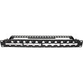 ECS panel 24 ubestykket for keystone Tilpasset UTP6A, Leveres med kabelholder
