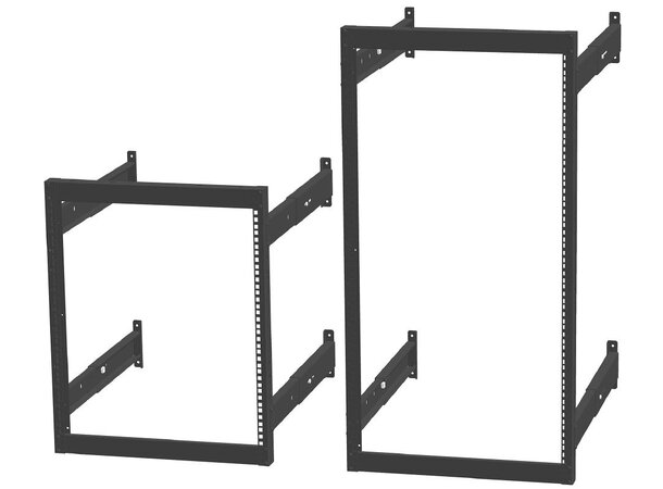 Enoc Veggramme Justerbar i Dybde 20U ( Sort ) B601 x D-390-610 x H-978 mm 