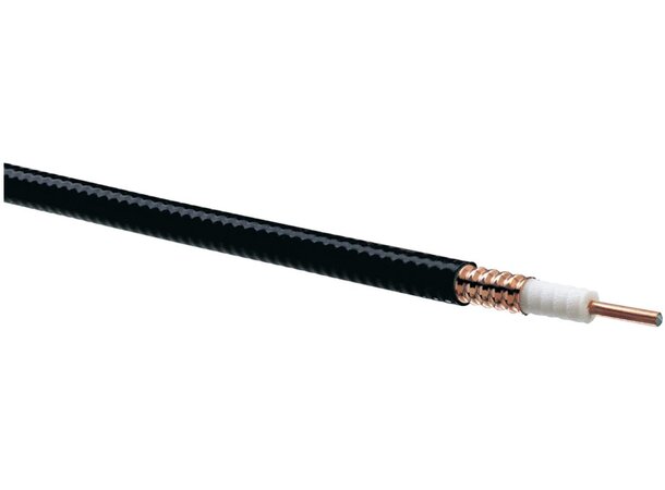 Kabel 50 ohm 1/2" HELIAX LDF4-50A PE Sort, korrugert kobber type, lavtap 