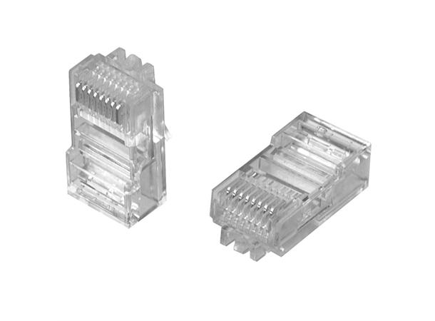 Netconnect modularplugg UTP 8P/8C flat/oval solid & flerkardelig ledare