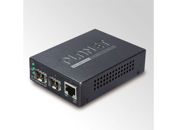 Planet Media Converter 10/100/1000 - SFP 2xSFP 1000B/Fx+ 1x10/100/1000B/Tx 