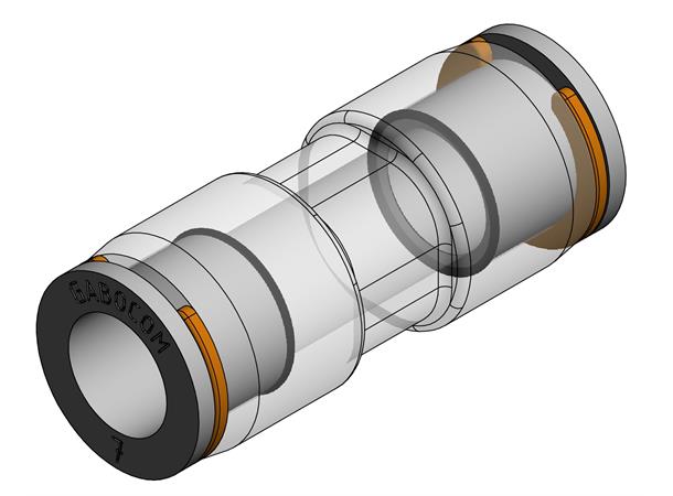 Speedpipe DSM 07 push-on skjøt permanent Standard transparent rørskjøt