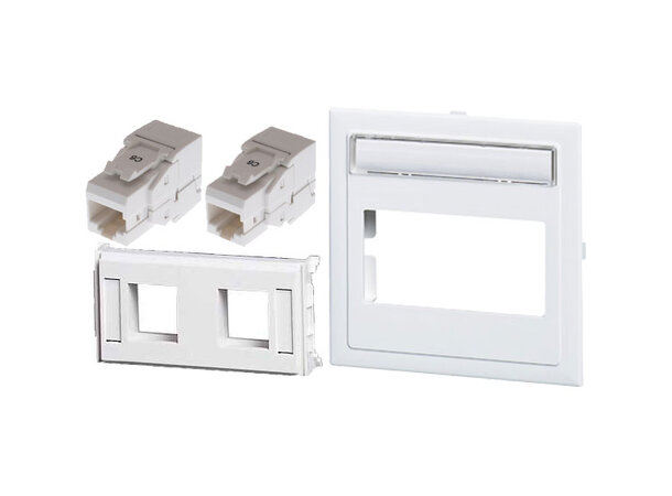 Thorsman CYB 2xRJ45 UTP Cat.6 Innfelt CYB BK2 (RETT), Komplett produkt 