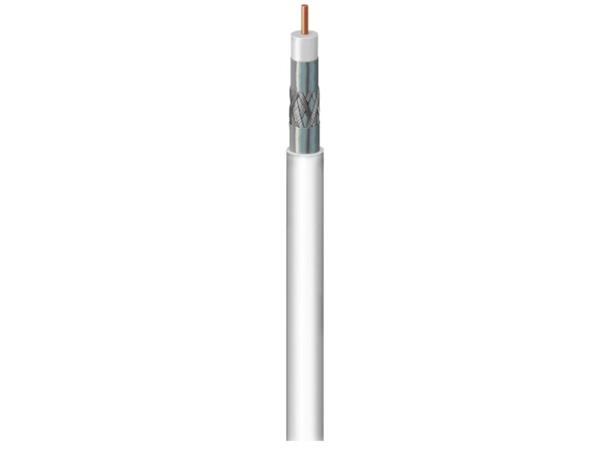 CommScope KoaksKabel F5977TSV Hvit PVC Tri Shield, 305m trommel, Eca klasse