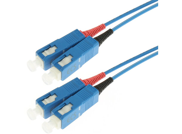 ECS Fiberpatch OS2 9/125 SC-SC Blå  1,0m Fibersnor Halogenfri Duplex G657A2 