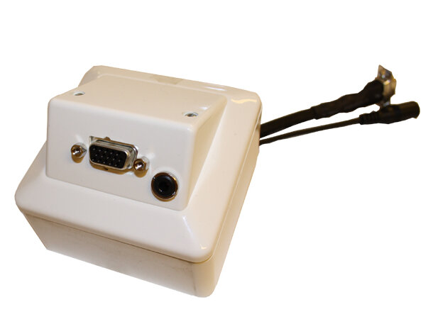 ELKO Vegguttak Påvegg VGA Komplett 1 x HDD15 - 1 x 3,5mm Minijack 