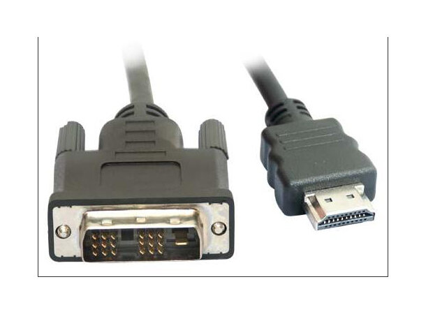 HDMI kabel A han - DVI-D han, 3 meter HDMI M - DVI M (18+1) 