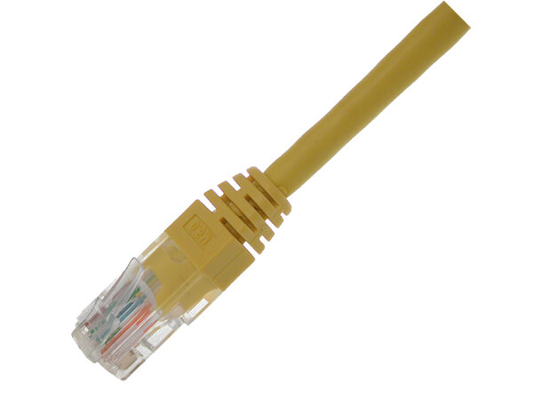 Krysset patch C6 UTP gul  1,0m LZH 