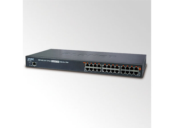 PoE Injector 15W/48V Hub 12-Port Planet 12-Port Gigabit + 12p 802.3af PoE 190W 