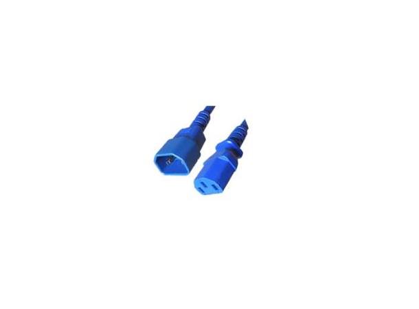 Strømkabel C13-C14 Blå 0.5m PVC, 3 x 0,75 mm² H05VV-F 