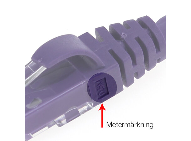 ECS Patchkabel Cat6 UTP Hvit  0,75m Halogenfri RJ45 