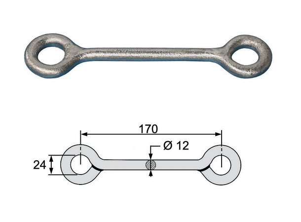 Fiber ADSS forlenger endefeste Galvanisert stål 40 kN 12 mm