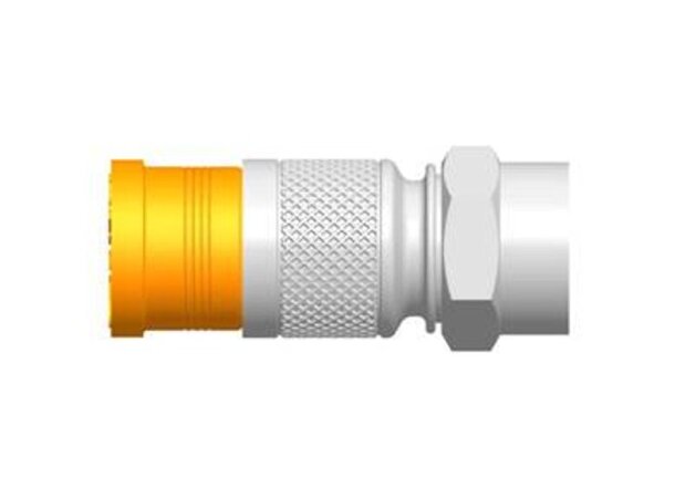 Konnektor F han Minikoaks MC 30 PPC Gul, Ø dielektrikum 2,7 mm. 