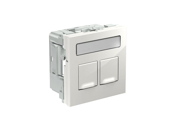 Optiline 2 x AMP 110 Keystone Hvit 5114018 