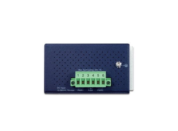 Switch Industri 4-port PoE+ Unmanag DIN Planet, 4p 802.3at, 2p 1000X SFP IP30