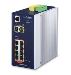 Switch Industri 8-port L2+ DIN Planet, 8p PoE+ Gbit, 2p1000Base-X SFP