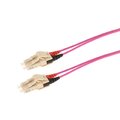 ECS Fiberpatch OM4 50/125 LC-LC  3,0m Fibersnor Halogenfri Duplex Erika Violet