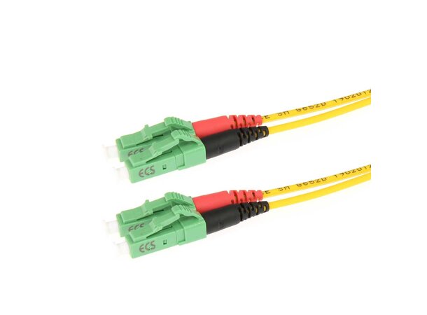 ECS Fiberpatch OS2 9/125 LC/APC-LC/APC Fibersnor Halogenfri Duplex APC - 5,0m 