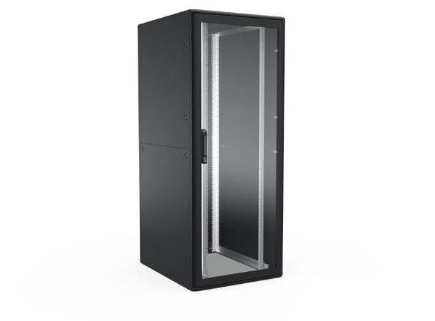 Enoc F1 golvskåp 800x1200x2000 svart 42HE Glasdörr 