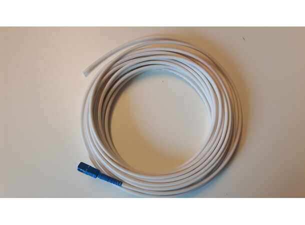 FiberSnor SM Abonnent G01 SCU-Åpen 30.0m Hvit 1 Fiber, G657A2, 4.5 mm LSZH 