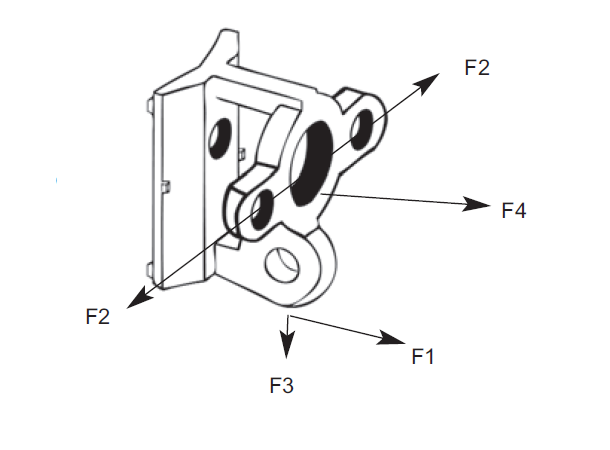 Fiber stolpebrakett universal CASHT Ende- mellomfester, Aluminium 