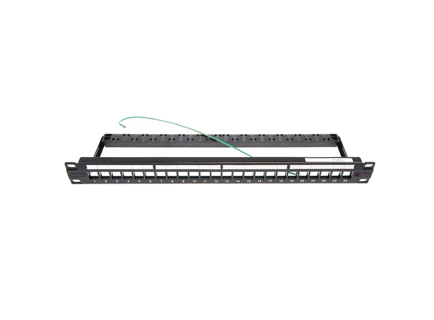 Netconnect panel 24 obestyckad SL jack UTP/STP Svart RAL9005 