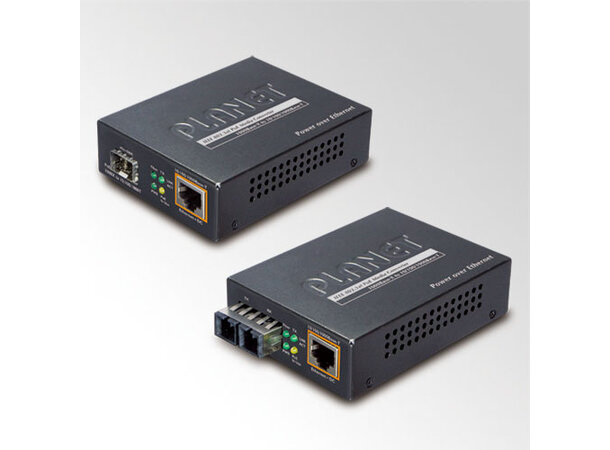 Planet Media Converter 10/100/1000 - SFP 10/100/1000B/T,  IEEE802.3at PoE 30W 