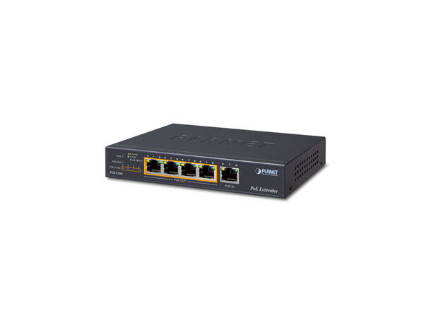 PoE Extender 30W/44-55V 4-port Planet 1-port inn 60W, 4-port ut 30W 802.3at 