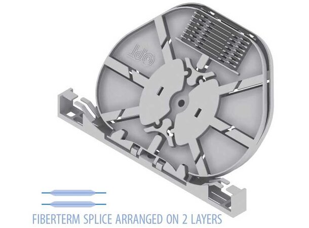 Skjøtekassett modul SAM-HD4-12H Kassett med 4x12 skjøter, varmkrymp 