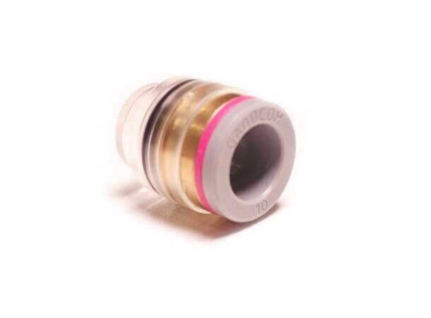 Speedpipe ES 10 endetetting permanent Tetting av 10 mm. fiberrør, transparent 