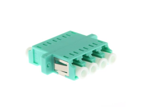 ECS Fiber Adapter MM Quad LC OM3 aqua 4 x LC 