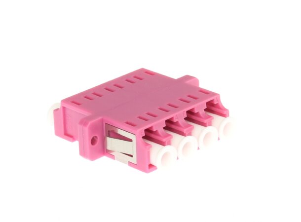 ECS Fiber Adapter MM Quad LC OM4 Violett 4 x LC 