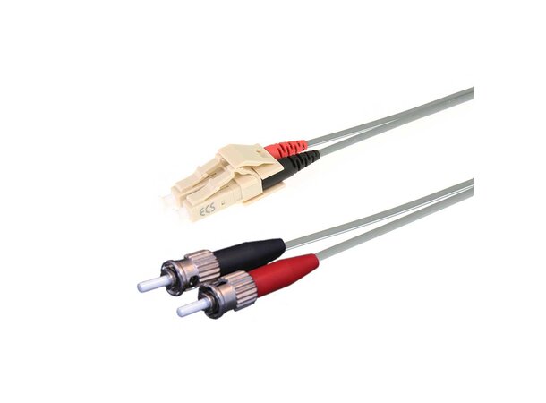 ECS Fiberpatch OM1 62,5/125 LC-ST  3,0m Fibersnor Halogenfri Duplex 