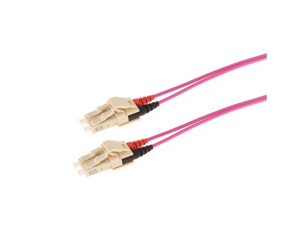 ECS Fiberpatch OM4 50/125 LC-LC  7,0m Fibersnor Halogenfri Duplex Erika Violet 