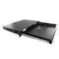 ECS KOMBI fiberpanel 24xLCD 1HE Merk. 01-48 uttrekkbart inkl front Svart