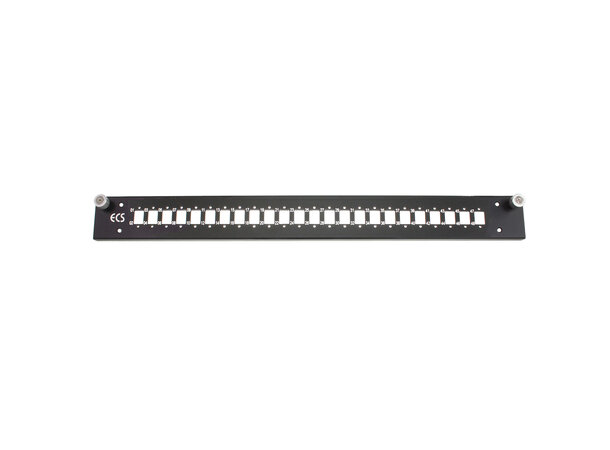 ECS KOMBI fiberpanel 24xLCD 1HE Merk. 01-48 uttrekkbart inkl front Svart 