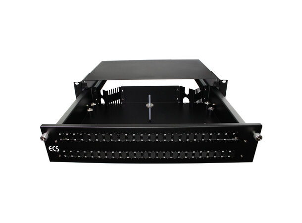 ECS KOMBI fiberpanel 48xLCD 2HE Merk. 01-96 uttrekkbart inkl front Svart 