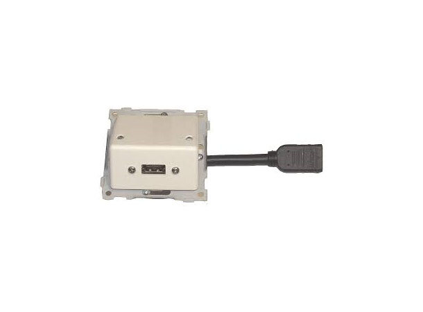 ELKO Vegguttak Innfelt HDMI Komplett 1 x HDMI - Inkludert ramme 9140 flat 