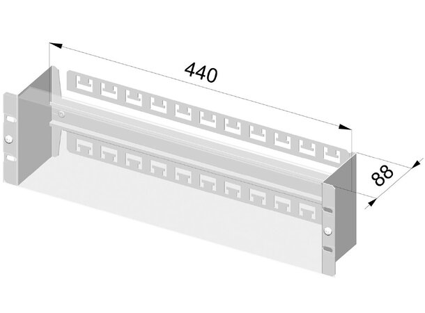 Enoc DIN Panel 19" 3HE 482x100x133 