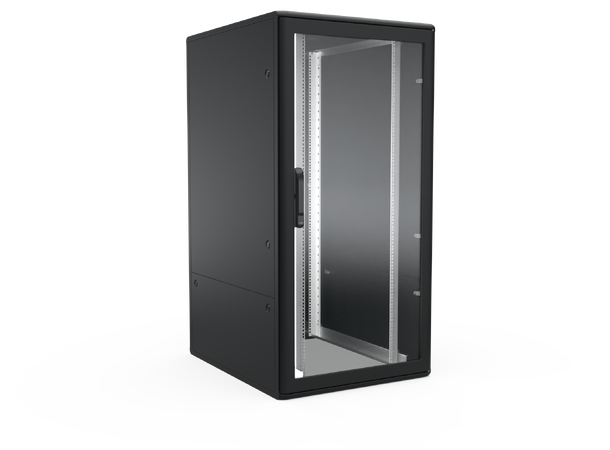 Enoc Gulvskap Sort 33U F1 Glassdør B-800 x D-1000 x H-1600 mm 