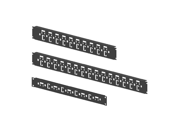 Enoc Kabelholder F1 / S1 Front-Back L-742 x H-62 x D-14 mm Svart 