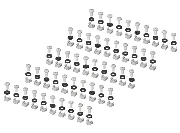 Enoc Rackskruer 500 sett Individuellt pakket, skrue,mutter,skive 