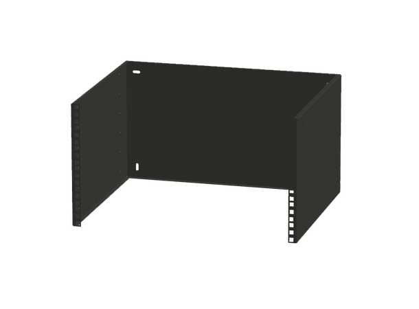 Enoc Veggramme Enkel 6U, dyp B-490 x D-400 x H-267 mm (Sort) 