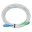 FiberSnor SM Abonnent G01 SCA-SCU 0.5m. Hvit 1 fiber, G657A2, 3 mm. LSZH, armert