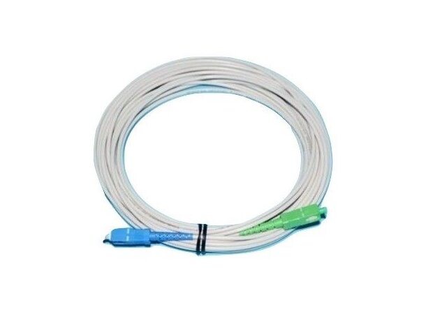 FiberSnor SM Abonnent G01 SCA-SCU 0.5m. Hvit 1 fiber, G657A2, 3 mm. LSZH, armert 