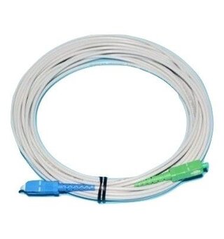 FiberSnor SM Abonnent G01 SCA-SCU 0.5m. Hvit 1 fiber, G657A2, 3 mm. LSZH, armert