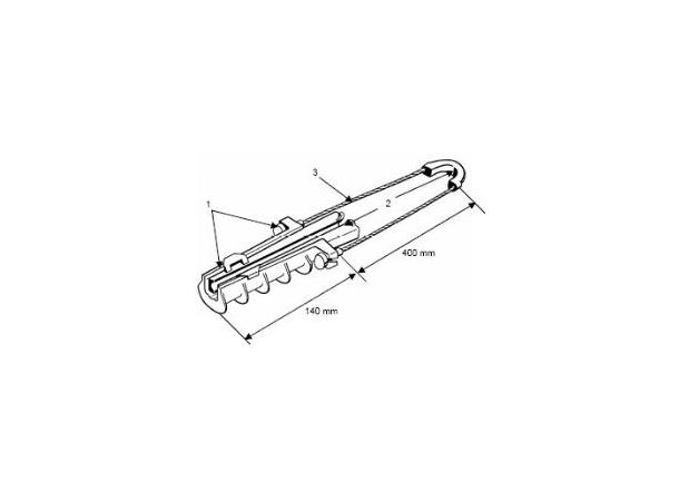 Fiber Endefeste Malico Ø 07,00-10,00 mm Kileklemme for ADSS kabel, SM-CI